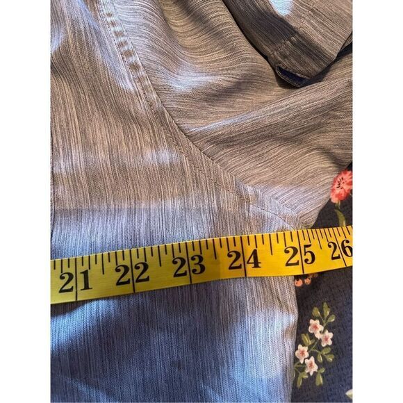 Seeded & SEWN Mens Gray Space Dye Collared Short Sleeve Button Up Shirt Size XXL - Picture 7 of 12